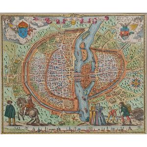 Two framed French maps, comprising 'Le Mont Saint-Michel' and…