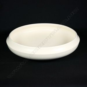 A Crown Lynn hand potted float bowl, matt white glaze, shape 55.&hellip;