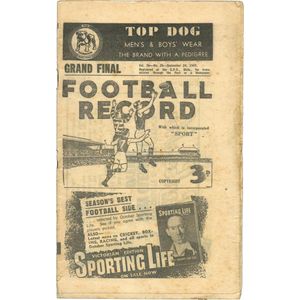 1949 'Football Record' comprising No.6 Carlton v Collingwood;…