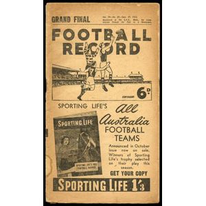 1952 'Football Record' comprising Nos. 1, 4, 9, 10 (Carlton v…