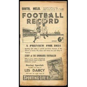 1954-55 'Football Record' comprising 1954 Nos. 1, 3, 4, 5, 7,…