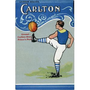 1906 Valentine's 'League Series' picture postcard for Carlton,…