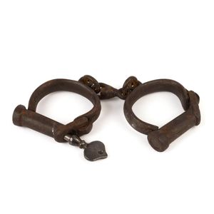 Convict handcuffs and manacles, Australian Colonial, Port Arthur ...