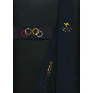 1956 Melbourne Olympics Official's tie, navy blue with…