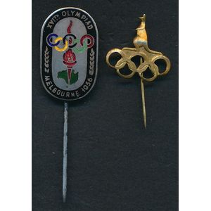 1956 Melbourne Olympics Lapel Pin showing Melbourne Olympics…