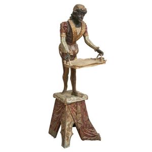 Venetian giltwood and polychrome painted blackamoor, early 19th…