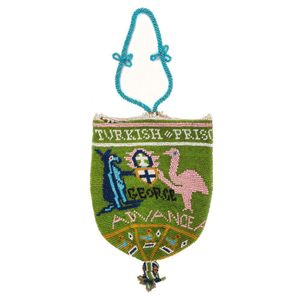 World War I Turkish P.O.W. (prisoner of war) bead work bag&hellip;