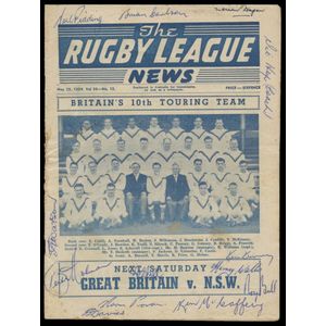 Programmes 1954 programmes including Sydney v Great Britain…