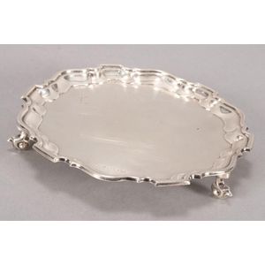 Elizabeth II sterling silver footed salver, hallmarked…