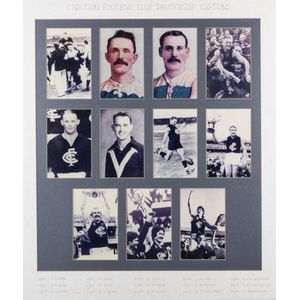 Carlton: Display 'Carlton Football Club Premiership Captains'…