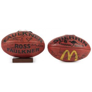 Carlton: Footballs (12) including six signed footballs from the…