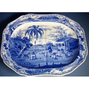 Spode Indian Sporting Series meat platter, Dooreahs Leading out&hellip;