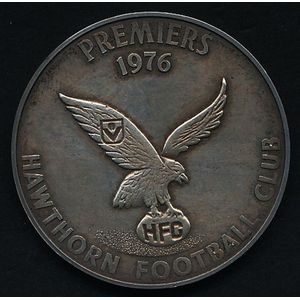 Hawthorn: 1976 replica Premiers medal, with on front 'Premiers…