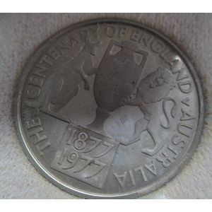 Medals 1977 silver medal inscribed 'The Centenary of England v…