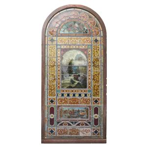 Stunning English 1880s Leaded Glass Arched Window Pair - Structural ...