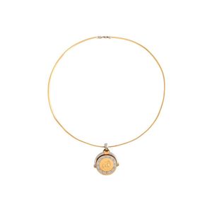 Bulgari, 18ct gold and stainless steel 'Zodiac' pendant. The ...