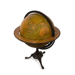 Vintage Globe Terrestre Universal, World Globe French 23cm, the