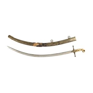 Mameluke Sword With Engraved Scabbard, 19th Century - Edged Weapons 