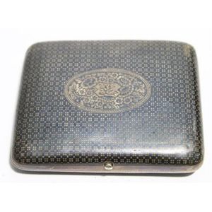 Silver Niello Cigarette Case - 9 x 8 cm - Smoking Accessories - Cigar ...