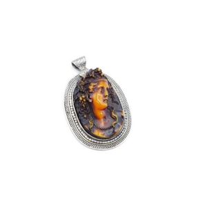 Large resin cameo pendant approx cameo size 43 x 28 mm