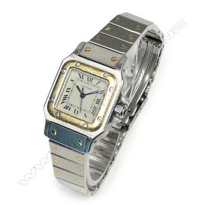 Cartier Santos Galbee ladies wristwatch, stainless and 18ct&hellip;