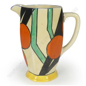 A Clarice Cliff Bizarre 'Picasso Flower' jug, geometric…