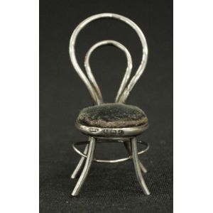 Edward VII sterling silver 'chair' pin cushion hallmarked…