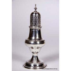 Hester Bateman Silver Pepper Caster, 1790 - Condiment & Cruet Sets - Silver