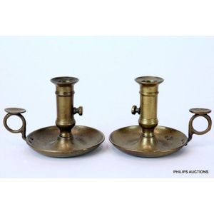 Lot 29 - A tall pair of late Victorian brass barley