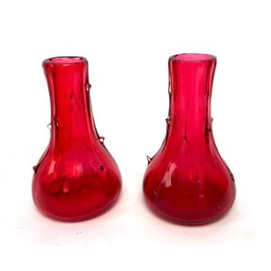 Stipple and Stripe Glassware Set Flute Vase