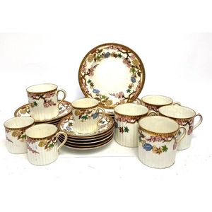 Sweet 1920s Wedgwood Swallow Demi cups and saucers at Antiques And