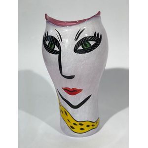 Hand-painted Mask Vase by Ulrica Hydman-Vallien - Scandinavian - Named ...