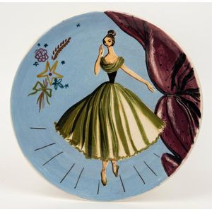 Martin Boyd pottery plate with hand-painted ballerina… - Boyd, Martin ...