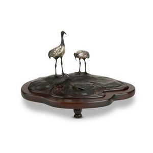 A Japanese bronze figural group, Meiji period (1868-1912),&hellip;