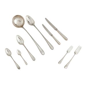 George III Sterling Silver Flatware Suite for Twelve, 1780s-1810 ...