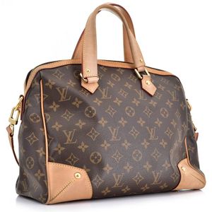 LOUIS VUITTON Monogram Black Brown Retiro Speedy Shoulder Bag Strap  Authentic LV 