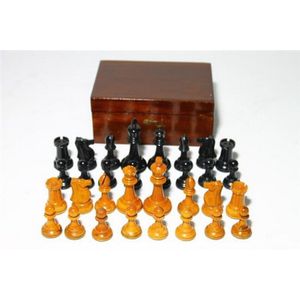 Staunton chess set in timber box. Provenance: The collection…