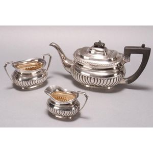 Antique sterling silver Edwardian tea set / service - price guide 