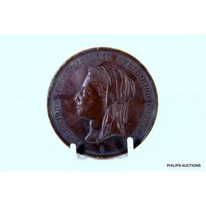 A Melbourne international Exhibition, bronze prize medal, 1880,…