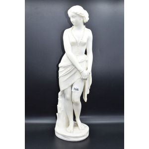 A Parianware figure 'The Abysinian Slave' signed John Bell 1868