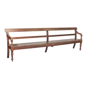 Antique 18th Century George III Oak Settle Hall Bench For Sale at 1stDibs