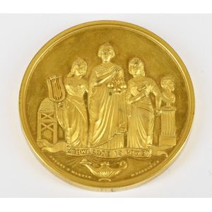 Australia: a Melbourne Trinity College medal, featuring three…