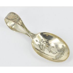 An American sterling silver baby spoon, featuring 'Little…