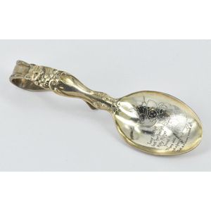 An American sterling silver baby spoon, 'Lucy Locket'. Weight…