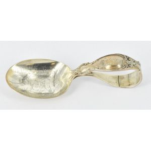 An American sterling silver baby spoon, inscribed 'Edna 1903',…
