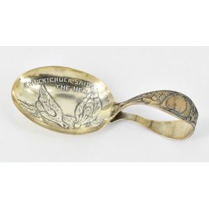 An American sterling silver baby spoon, 'Chuck Chuck said the…