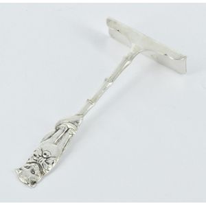 A Dutch silver baby feeding pusher, inscribed to Erika dated…