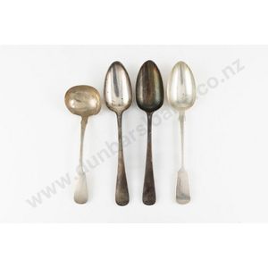 6 Silver-plated Table Spoons, Tablespoons by Bruckmann, Swabian Pattern 