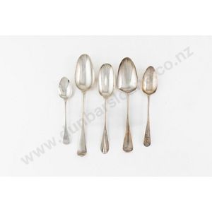 Set of 12 Dutch Silver Hanoverian Pattern Tablespoons 1803 