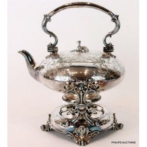 Electroplated Victorian COFFEE POT Engraved Circa 1860 to 1910